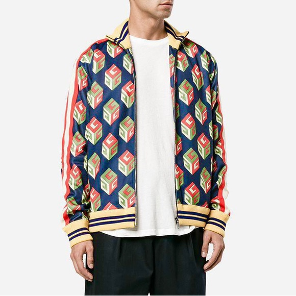 Gucci Other - GUCCI Wallpaper Technical Silk Jersey Jacket Size 42 Unisex
